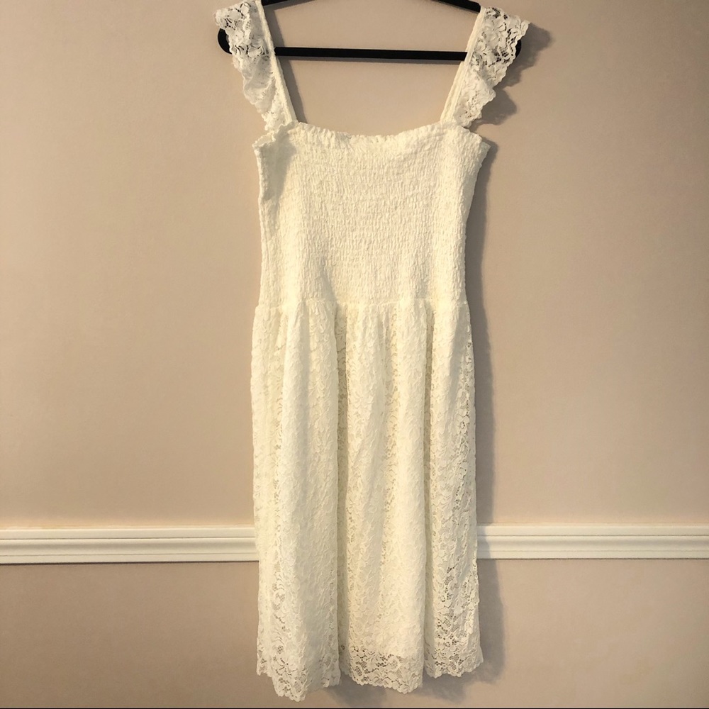 Maeve Anastasi Smocked White Dress - Picture 5 of 7